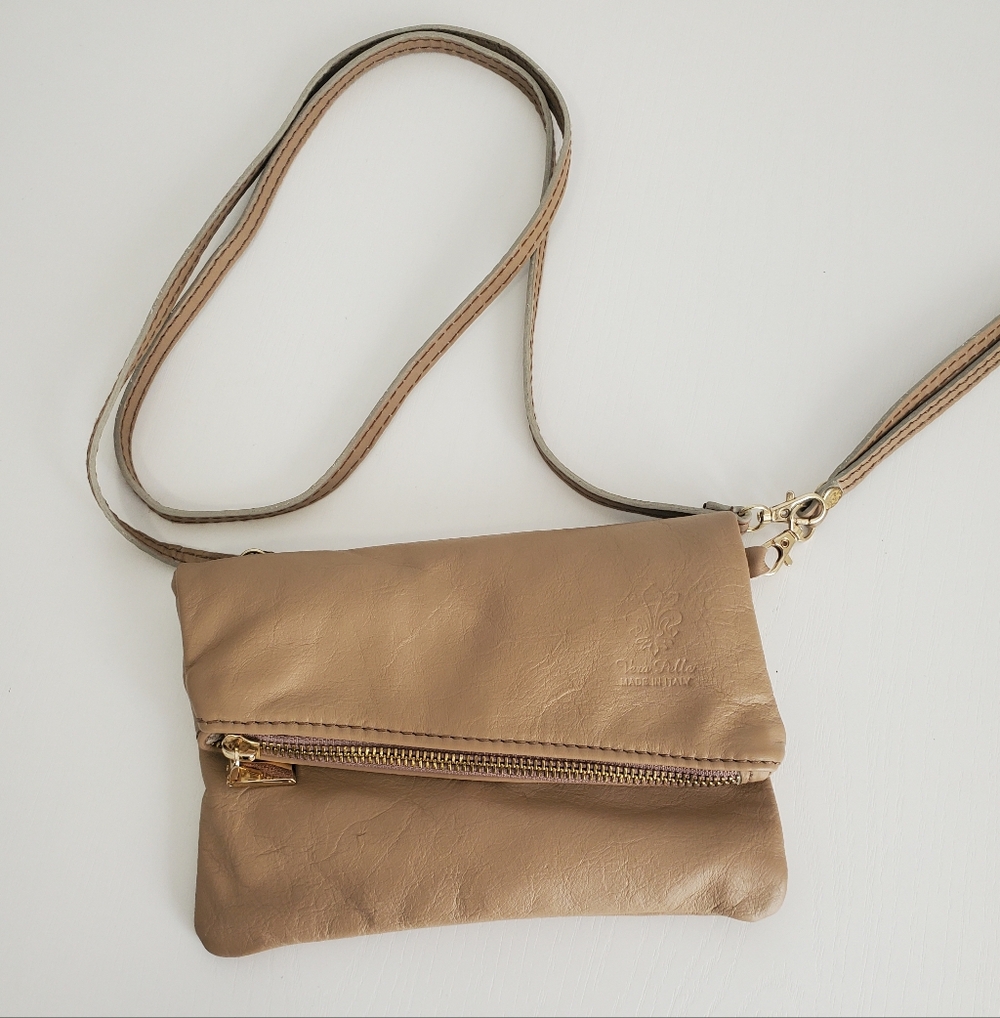 Vera Pelle Tan Crossbody Bag
